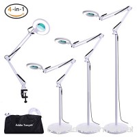 Magnifying Floor Lamp  Addie 4-in-1 Daylight Super Bright 8x Facial Magnifier Light with Utility Clamp  Dimmable Full Spectrum Natural Sunlight LED Standing Light Desk Lamp-For Reading Task-White - B079NSWT4S