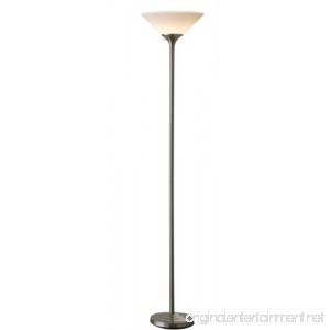 Normande Lighting 23W CFL Torchiere Lamp Brushed Steel - B005MYXKVA