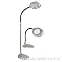 OttLite 43828C 2-in-1 LED Mag Floor and Table Lamps  4.69" x 15.38" x 17.38"  Silver - B00NF1295A