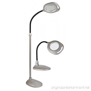 OttLite 43828C 2-in-1 LED Mag Floor and Table Lamps 4.69 x 15.38 x 17.38 Silver - B00NF1295A