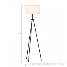 Rivet Minimalist Tripod Floor Lamp with Bulb 58.3 x 15 x 15 Black - B0742D9X4R