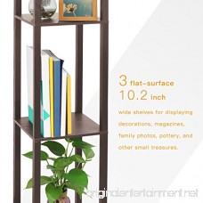 SHINE HAI Shelf Floor Lamp Shade Diffused Light Source with Open Box Display Shelves 63inch Modern Mood Lighting for Bedroom and Living Room Brown - B07239S58H