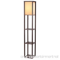 SHINE HAI Shelf Floor Lamp  Shade Diffused Light Source with Open Box Display Shelves  63inch Modern Mood Lighting for Bedroom and Living Room  Brown - B07239S58H