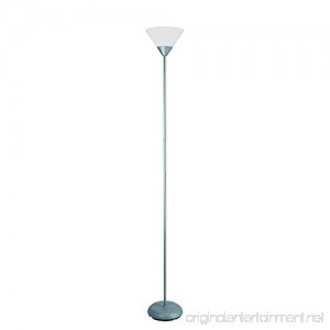Simple Designs Home LF1011-SLV 1 Light Stick Torchiere Floor Lamp 8.67 x 8.67 x 71 Silver - B00P186JHO