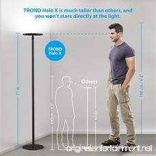 TROND LED Torchiere Floor Lamp Dimmable 30W 5500K Natural Daylight (Not Warm Yellow) Max. 4200 lumens 71-inch 30-Minute Timer Compatible with Wall Switch for Living Room Bedroom Office (Black) - B0755T7CF1