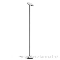 TROND LED Torchiere Floor Lamp Dimmable 30W  5500K Natural Daylight (Not Warm Yellow)  Max. 4200 lumens  71-inch  30-Minute Timer  Compatible with Wall Switch  for Living Room Bedroom Office (Black) - B0755T7CF1