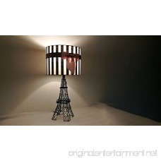 24.5 Eiffel Tower Table Lamp with Bowknot Shade (Pink) - B01MXZUQFR