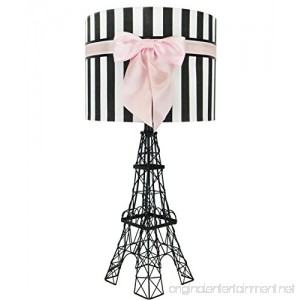 24.5 Eiffel Tower Table Lamp with Bowknot Shade (Pink) - B01MXZUQFR