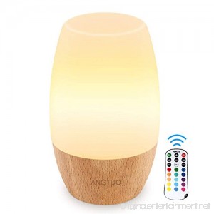 ANGTUO LED Night Light Silicone Baby Table Bedside Night Light with Remote for Bedrooms Cute Infant Toddler Kids Cool Color Changing Brightness Adjustment Nursery Breastfeed Lamp US Plug. - B07D54JHV3