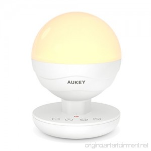 AUKEY Rechargeable Table Lamp Dimmable RGB Color LED Bedside Lamp with Touch Panel and Retractable Hanging Loop - B01KQ43VC8