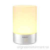 AUKEY Rechargeable Table Lamp with Dimmable Warm White Light & Color Changing RGB  Touch Lamp for Bedrooms - B071SM2D8D