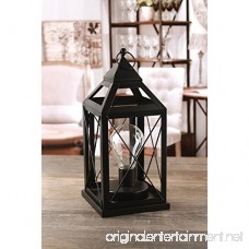 Circleware Lantern Metal Cage Style Desk Table or Hanging Lamp - Cordless Accent Light with LED Bulb - 10.25 High - B07BZKBLGP