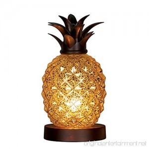 Collections Etc Mercury Glass Tabletop Pineapple Lamp - B0713MQH1F