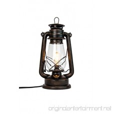 Dimmable Electric Lantern lamp with Edison Bulb Included Rustic Rust Finish - B074QXP7FF