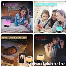Elecstars Portable Night Light -Touch Sensor Bedside Lamp with Bluetooth Speaker Dimmable Table Lamp with Alarm Clock 4000mAh Battery Support MP3 USB AUX Best Gift for Kids Party Bedroom Outdoor - B077694C8L