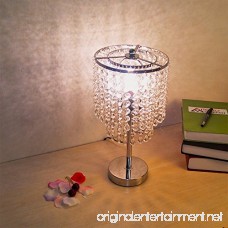 Hsyile Lighting KU300152 Crystal Chandelier For Bedroom Nightstand Table Lamp Finish Chrome 1 Light - B0755819SZ