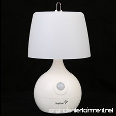 Ivation 12-LED Battery Operated Motion Sensing Table Lamp - Dual Color Range - Available Settings Include Manual & Automatic Motion & Light Sensing White - B00YYMAL6S