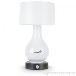 Ivation 6-LED Battery Operated Motion Sensing Table Lamp - Multi Zone Light: Body Only Shade Only or Both Body & Shade - can Also Light Continuously White - B00YYMJ8IU