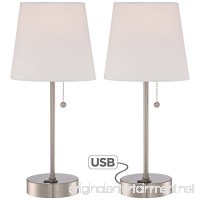Justin 18" High Metal Accent Lamps with USB Ports Set of 2 - B01FK7WA14
