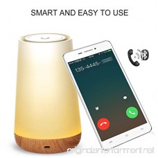 Kainuoa Touch Control Table Lamp Led Smart With Bluetooth Speaker Control Night Light And Dimmable Color Control LED Light Bedside Lamp For Women Teens Kids Children Sleeping Aid - B01NARN5QJ