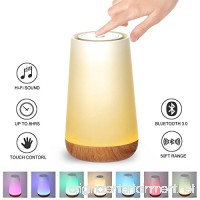 Kainuoa Touch Control Table Lamp  Led Smart With Bluetooth Speaker Control Night Light And Dimmable Color Control LED Light Bedside Lamp For Women  Teens  Kids  Children  Sleeping Aid - B01NARN5QJ