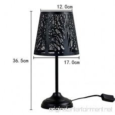 Kanstar 15 Hollowed-out Metal Table Lamp Desk Lamp Bed Lights With Lamp Shade (Forest) - B0725P35X9