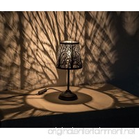 Kanstar 15" Hollowed-out Metal Table Lamp Desk Lamp Bed Lights With Lamp Shade (Forest) - B0725P35X9