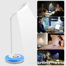 LED Desk Lamp Desk Light Color Light Led Desk Reading Lights Led Table Lamps for Home Office With Wireless Touch Control Flexible Gooseneck 256 Color Changing Base and 3 Brightness Levels - B073354DZ7