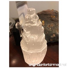 Natural Selenite Electric Lamp White Gemstones Crystals Skyscraper Hand Carved Lamp Around 7-8 High - B075N2YCXJ
