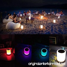 Night Light Bluetooth Speakers Beside Lamp Lonchan Hi-Fi Portable Wireless Bluetooth Stereo Speaker with Touch Control 7 Color Themes Warm Night Light with TF Card AUX Supported White - B075D6KL3W
