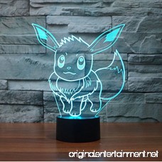Pokemon Go Eevee 3D Night Light 7 Color Change LED Desk Lamp Touch Button Room Decor - B01KDX3Z14
