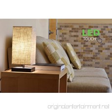 Revel/Kira Home Lucerna 13 TOUCH Bedside Table Lamp + 4W LED Bulb (40W eq.) Energy Efficient Eco-Friendly Honey Beige Shade - B01MXVO71I