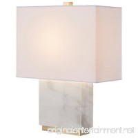 Rivet Mid-Century Marble and Brass Table Lamp  with Bulb  17" x 6.5" x 13.5" - B073763W7G