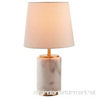Rivet Modern Marble Mini Lamp with Bulb 14 H White Marble Brass - B075X2YJGK