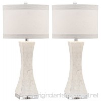 Safavieh Lighting Collection Shelley Concave White 30.5-inch Table Lamp (Set of 2) - B00K8DWR4G