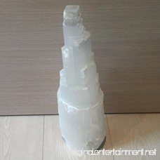 Selenite Skyscraper Lamp 12 - 14 inches tall 6 lbs natural healing crystal cord and bulb included - B06XBLJ3GS