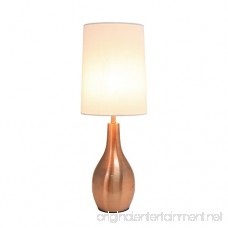 Simple Designs Home LT3303-RGD 1 Light Tear Drop Table Lamp 1 Rose Gold - B076PSW6V3