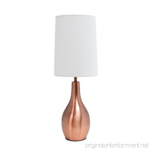 Simple Designs Home LT3303-RGD 1 Light Tear Drop Table Lamp 1 Rose Gold - B076PSW6V3