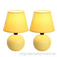 Simple Designs LT2008-YLW-2PK Mini Ceramic Globe Table Lamp 2 Pack Set Yellow - B00KYZN1VQ