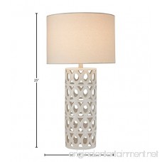 Stone & Beam Ceramic Geometric Table Lamp 25 H with Bulb White Shade - B07374K53C