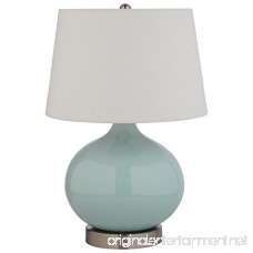 Stone & Beam Cyan Ceramic Lamp 20 H with Bulb White Shade - B073751DML