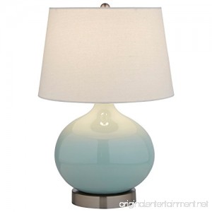 Stone & Beam Cyan Ceramic Lamp 20 H with Bulb White Shade - B073751DML