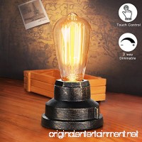 Touch Control Table Lamp Vintage Desk Lamp Small Industrial Touch Light Bedside Dimmable Nightstand Lamp Steampunk Accent Light Edison Lamp Base Antique Night Light for Living Room Bedroom by Boncoo - B079DGSGPY
