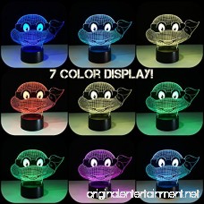 3D LED Night Light Touch Table Desk Optical Illusion Lamp 7 Colors Changing Lights Boys Girls Birthday Gift (Ninja Turtles) - B07BCKD6BB