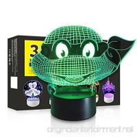 3D LED Night Light Touch Table Desk Optical Illusion Lamp  7 Colors Changing Lights  Boys Girls Birthday Gift (Ninja Turtles) - B07BCKD6BB
