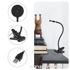 Aglaia Reading Light Clip On 3W Eye Care Desk Lamp 15 LEDs with Touch Control and Gooseneck USB Powered for Writing Studying and Working (Black) - B06Y41P7Z4