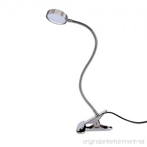 Clip on LED Desk Lamp / USB Powered Bed Reading Light - 3 Light Colors and 13-level Dimmable USB Adapter Included - B075CRMGK8