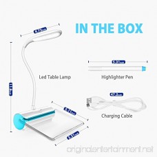 Desk Lamp Walkas Lamp with Message Board Rechargeable LED Reading Lamp Touch Sensor-Blue - B01G8KL540