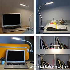 Dimmable LED Desk Lamp Lofter 5W USB Powered Eye-caring Table Lamps with 24 LEDs 2 Dimming Levels 3 Lighting Modes Flexible Clip On Lights for Reading Studying Working Bedroom Office (White) - B01G3GTEWO
