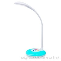 Etekcity LED Desk Lamp with Flexible Gooseneck Adjustable Brightness Level Night Light  1000mAh Rechargeable Eye-caring Colorful Table Light with USB Port Touch Control (256 Base Color) - B017GPB09Q